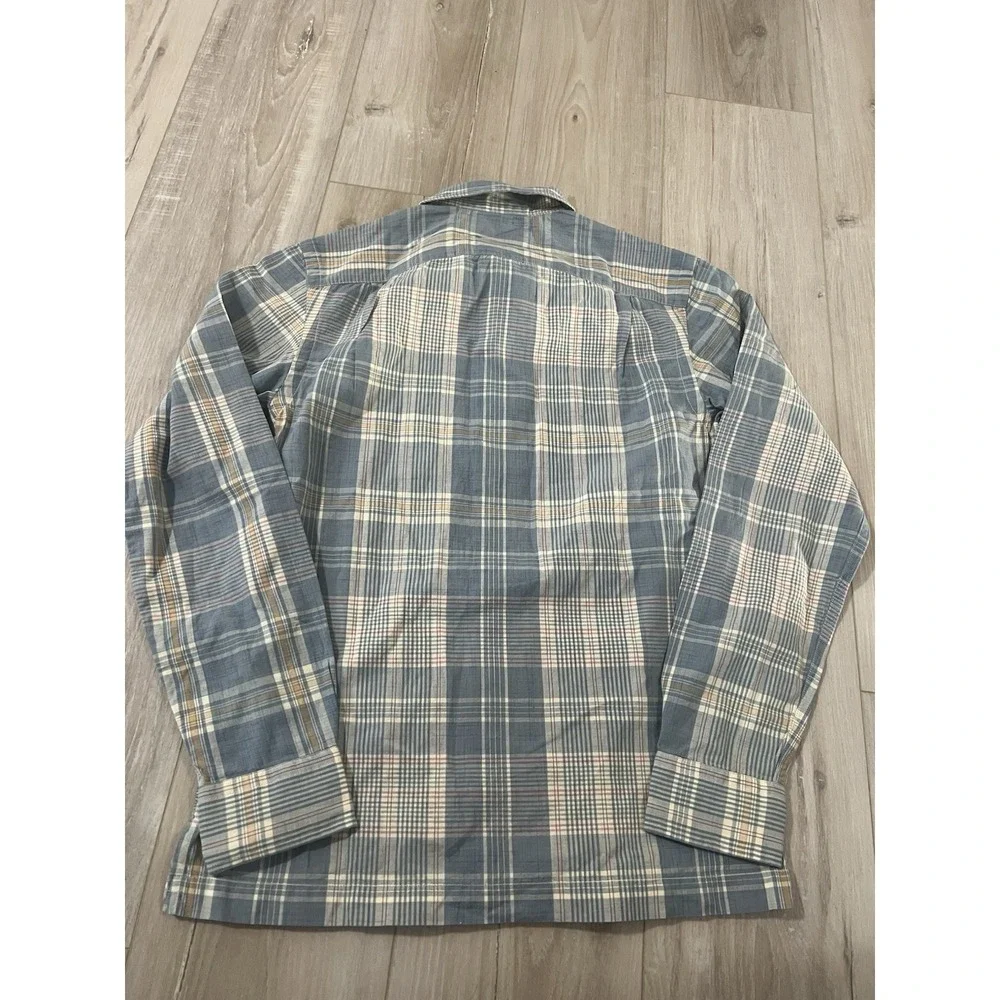 RRL by Ralph Lauren Madras Camp Shirt Light Blue XS - Picture 3 of 6